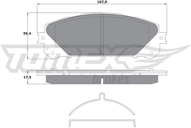 Brake Pad Set, disc brake TX 17-80