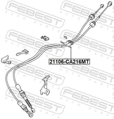 Cable Pull, manual transmission 21106-CA216MT - image 2