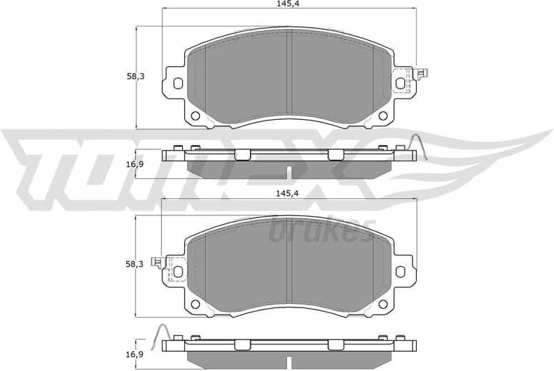Brake Pad Set, disc brake TX 16-12