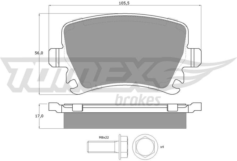 Brake Pad Set, disc brake TX 13-95