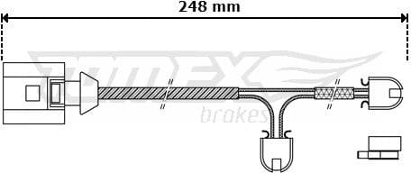 Warning Contact, brake pad wear TX 30-52