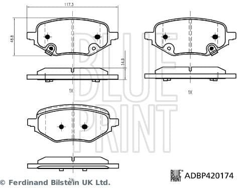 Brake Pad Set, disc brake ADBP420174
