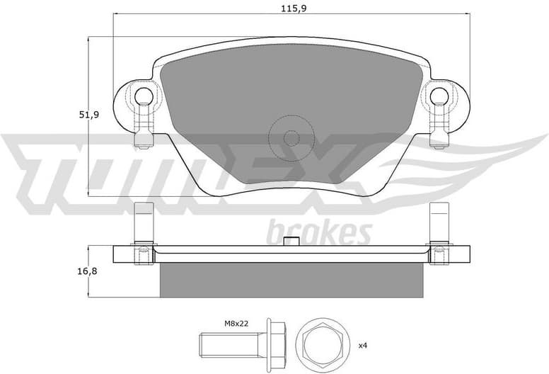 Brake Pad Set, disc brake TX 12-59