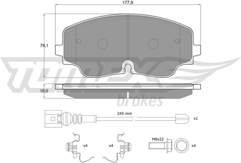 Brake Pad Set, disc brake TX 19-87