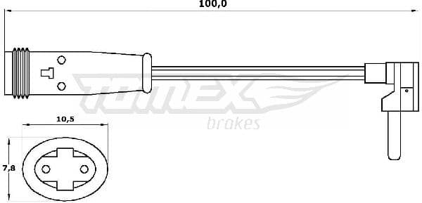 Warning Contact, brake pad wear TX 30-27