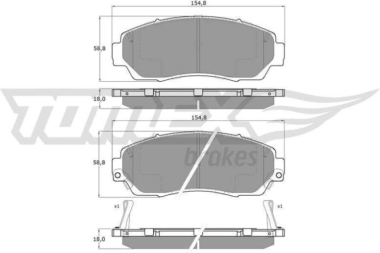 Brake Pad Set, disc brake TX 19-33