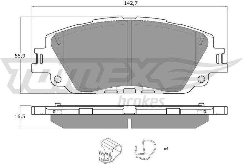 Brake Pad Set, disc brake TX 19-64