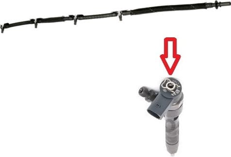 Hose fuel overflow, return MFL1335