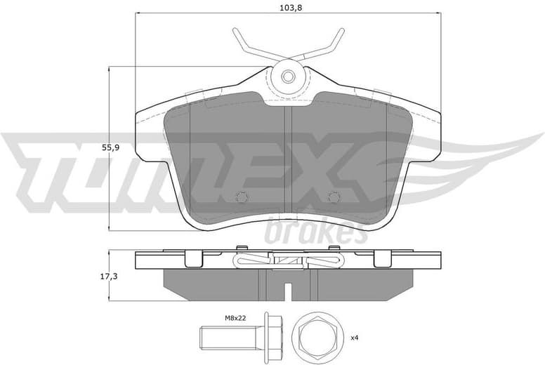 Brake Pad Set, disc brake TX 16-60