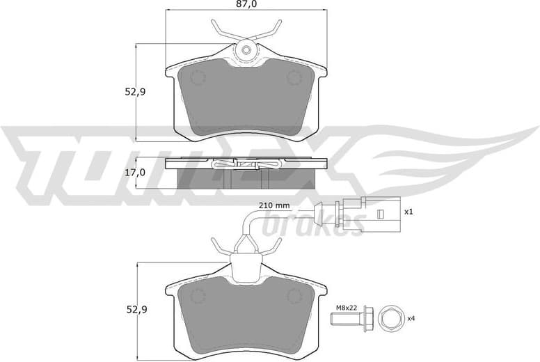 Brake Pad Set, disc brake TX 10-782