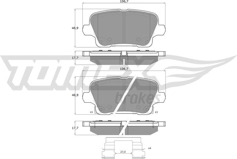 Brake Pad Set, disc brake TX 19-12