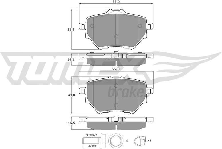 Brake Pad Set, disc brake TX 18-36