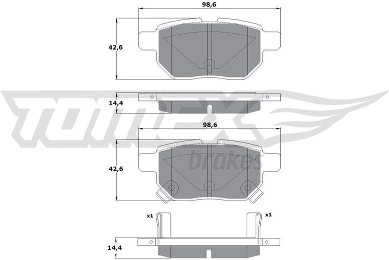 Brake Pad Set, disc brake TX 15-01