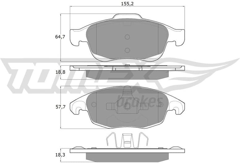Brake Pad Set, disc brake TX 14-84