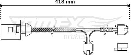 Warning Contact, brake pad wear TX 30-51