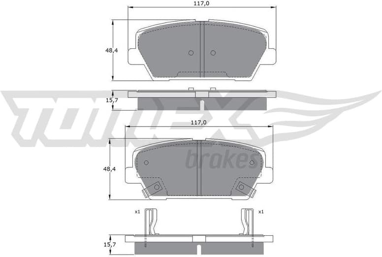 Brake Pad Set, disc brake TX 17-45