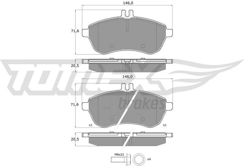 Brake Pad Set, disc brake TX 16-02