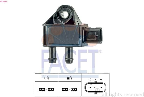 Sensor, exhaust pressure OE Equivalent 10.3442