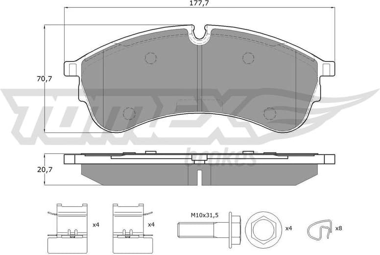 Brake Pad Set, disc brake TX 18-59