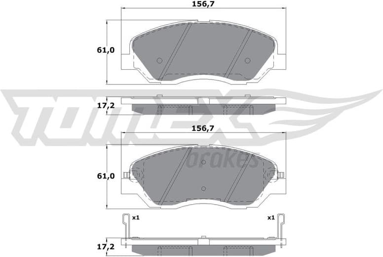 Brake Pad Set, disc brake TX 17-44
