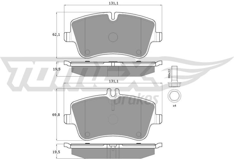 Brake Pad Set, disc brake TX 12-78