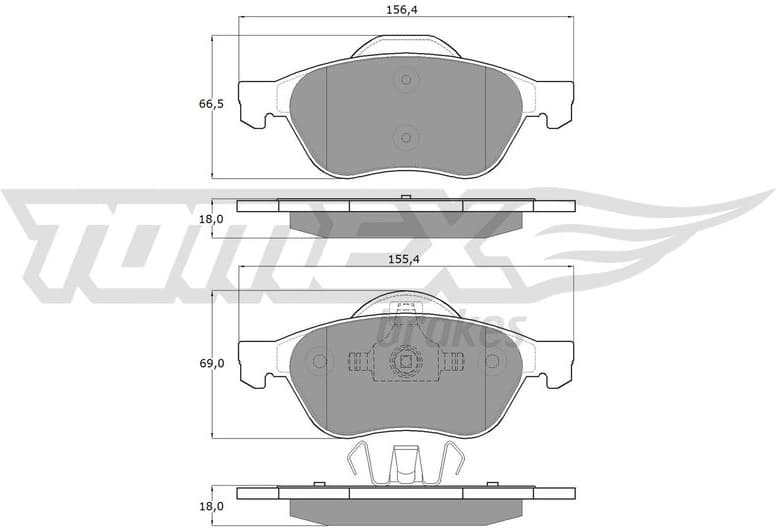 Brake Pad Set, disc brake TX 14-71