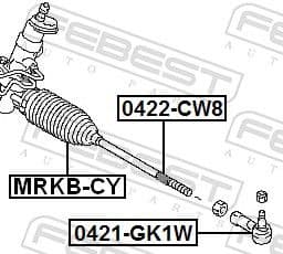 Tie Rod End 0421-GK1W - image 2