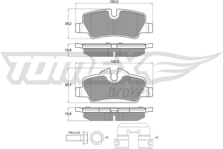 Brake Pad Set, disc brake TX 17-83