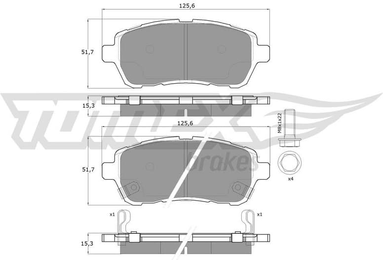 Brake Pad Set, disc brake TX 16-47