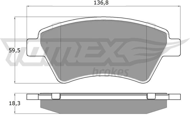 Brake Pad Set, disc brake TX 13-54