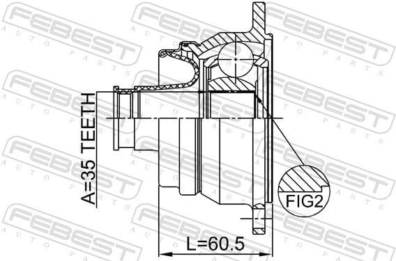 Joint, propshaft 0711-JB424RSHA - image 2