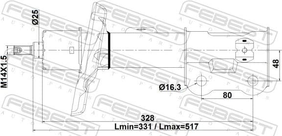 Shock Absorber 12110-023FL - image 2
