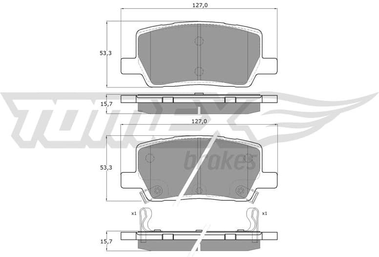 Brake Pad Set, disc brake TX 60-61