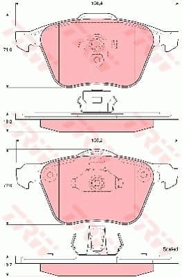Brake Pad Set, disc brake COTEC GDB1576