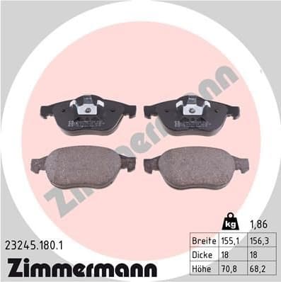 Brake Pad Set, disc brake 23245.180.1