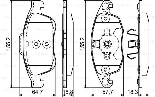 Brake Pad Set, disc brake 0986494235 - image 7