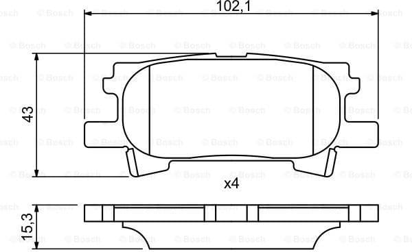 Brake Pad Set, disc brake 0986494224