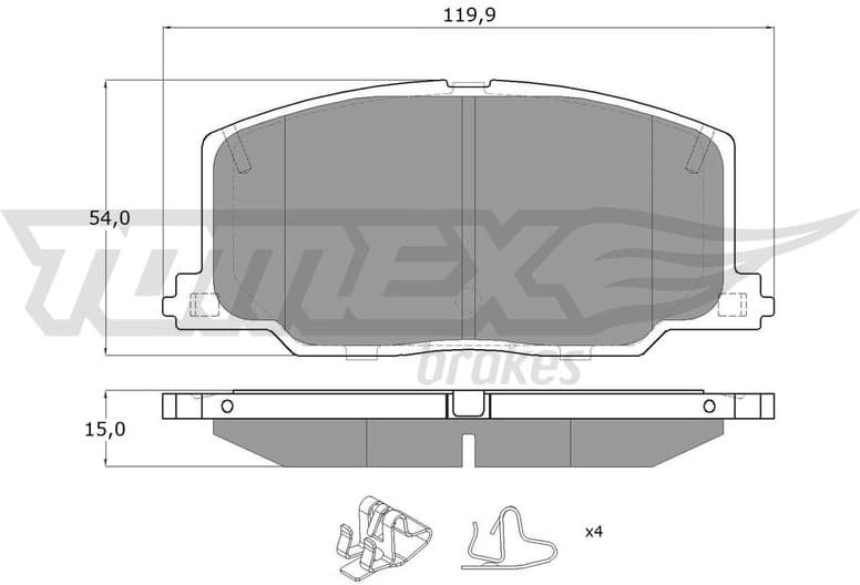 Brake Pad Set, disc brake TX 13-69