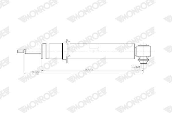 Shock Absorber MONROE ORIGINAL (Gas Technology) G2260 - image 2