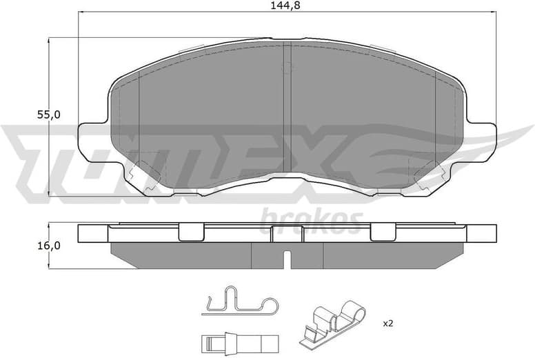 Brake Pad Set, disc brake TX 15-27