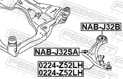 Control/Trailing Arm, wheel suspension 0224-Z52RH - image 2