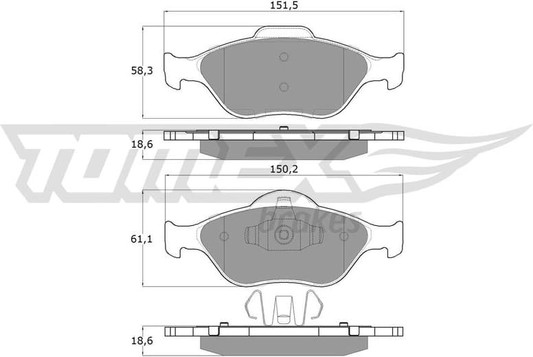 Brake Pad Set, disc brake TX 12-55