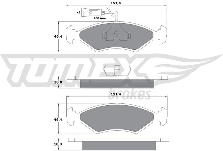 Brake Pad Set, disc brake TX 10-281