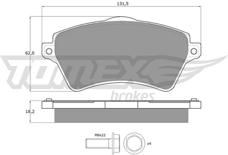 Brake Pad Set, disc brake TX 15-39