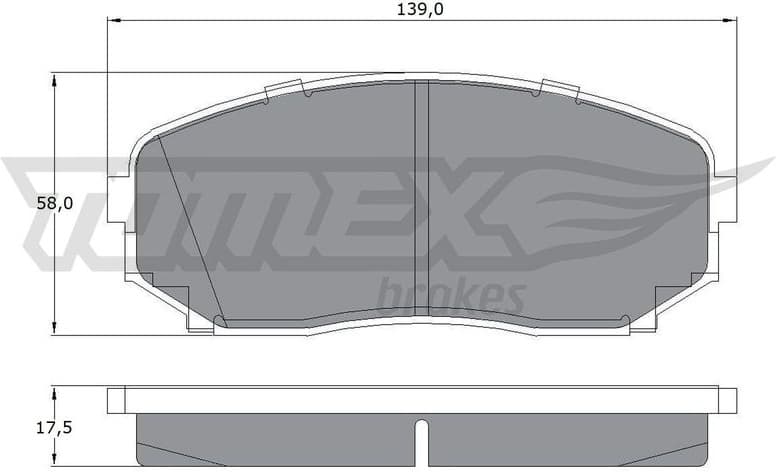 Brake Pad Set, disc brake TX 17-42