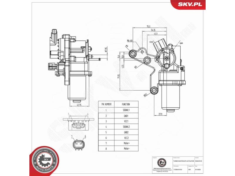 Boost Pressure Control Valve 95SKV519 - image 7