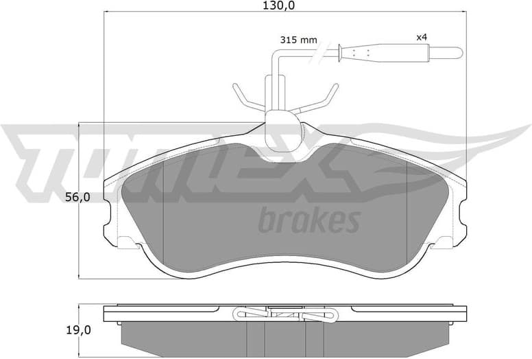 Brake Pad Set, disc brake TX 11-12
