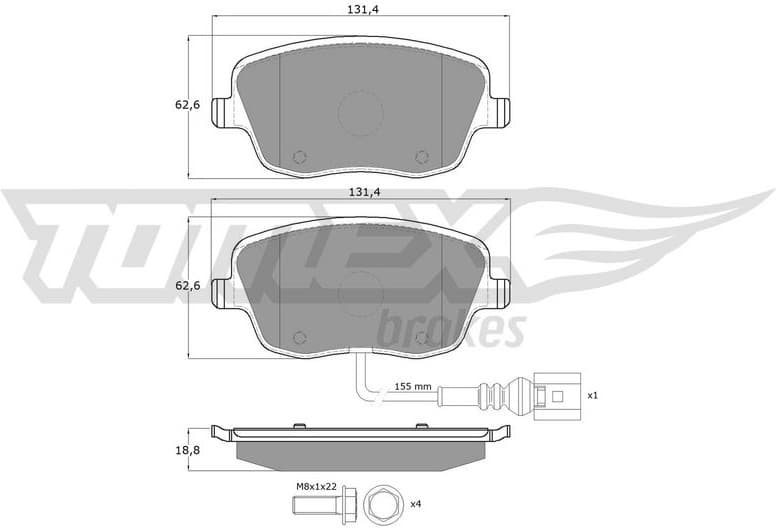Brake Pad Set, disc brake TX 13-591