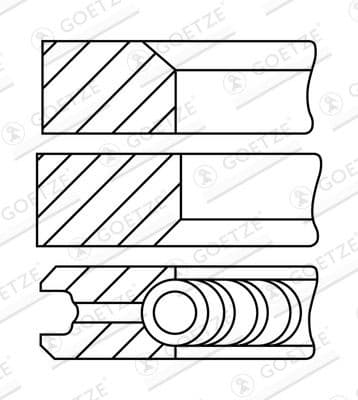 Piston Ring Set 08-454300-00 - image 2
