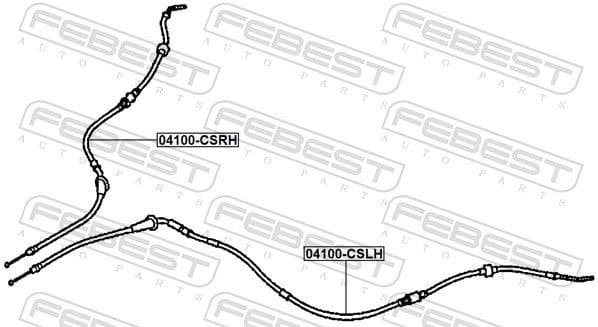 Cable Pull, parking brake 04100-CSRH - image 2